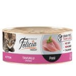 Felicia Tahılsız Tavuklu Kıyılmış Yavru Kedi Konserve Maması 85 Gr
