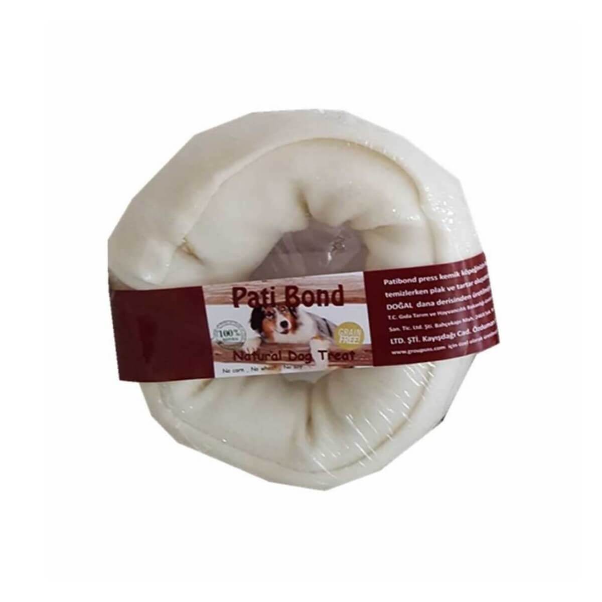 Patibond Köpek Ödül Beyaz Simit 12.5 Cm 160 Gr