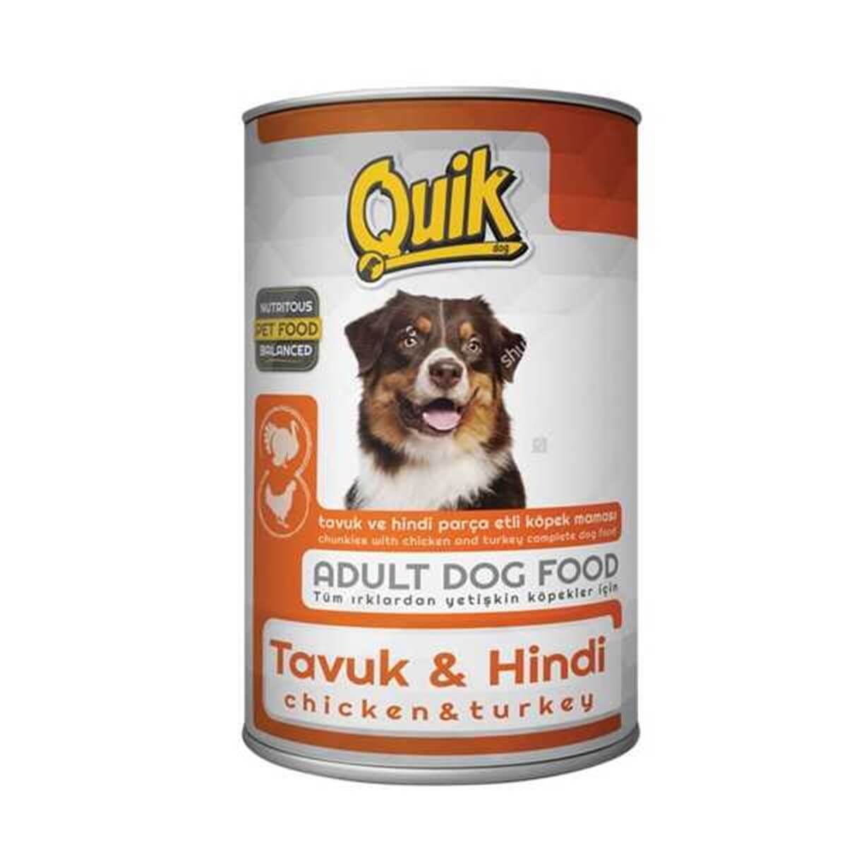 Quik Tavuklu & Hindili Köpek Konserve Maması 415 Gr
