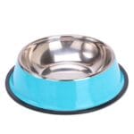 Pet Pretty Renkli Baskılı Turkuaz Çelik Mama Kabı 22 Cm