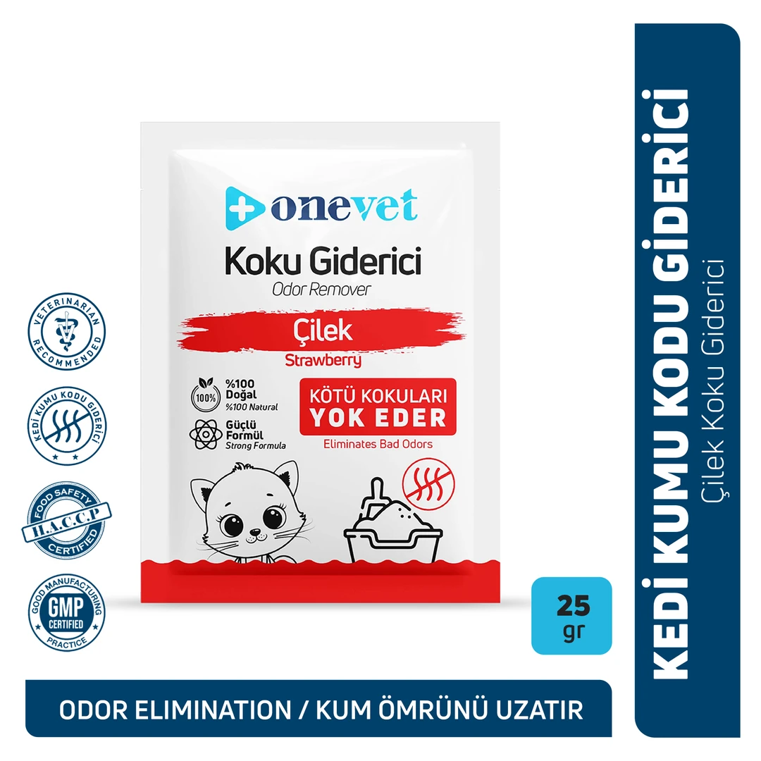 OneVet Kedi Kumu Çilekli Koku Giderici