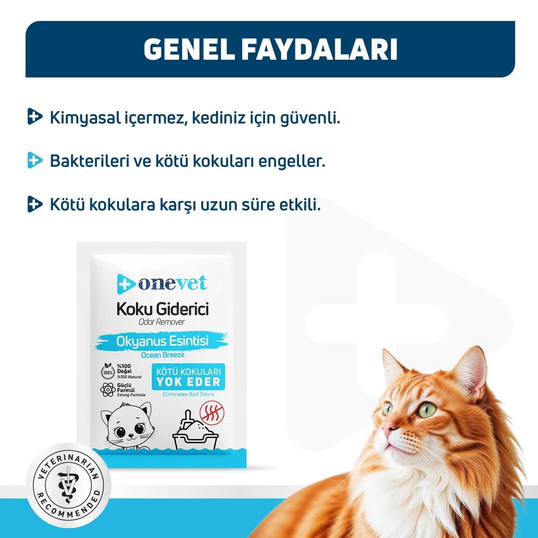 OneVet Kedi Kumu Okyanus Esintili Koku Giderici - Görsel 2