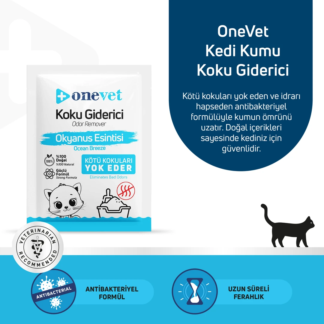OneVet Kedi Kumu Okyanus Esintili Koku Giderici - Görsel 7