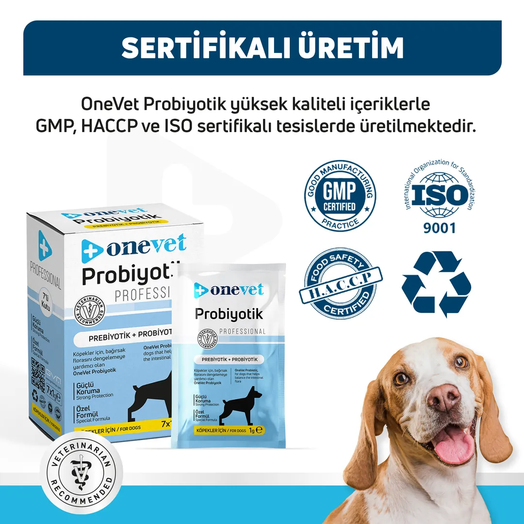 OneVet Probiyotik Köpekler için Sindirim ve Bağışıklık Güçlendirici Saşe - Görsel 7