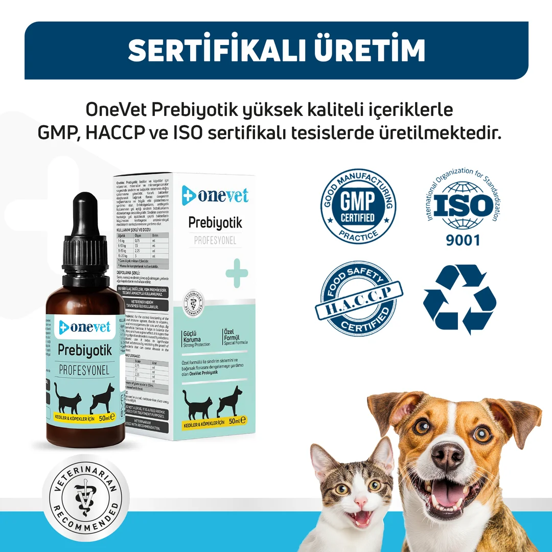 OneVet Prebiotik Kedi ve Köpekler İçin Sindirim Sistemi Destekleyici Damla - Görsel 6