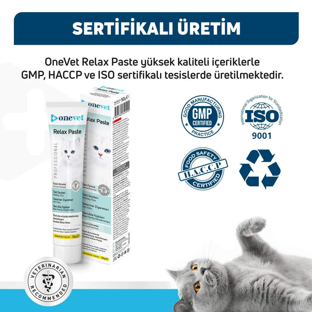 OneVet Relax Paste Stres & Anksiyete Azaltıcı Kedi Maltı - Görsel 6