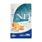 N&D Ocean Düşük Tahıllı Morina Balıklı & Portakallı Yetişkin Kedi Maması 1,5 Kg