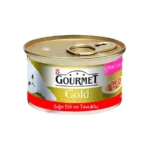 Purina Gourmet Gold Çifte Lezzet Sığır Etli & Tavuklu Yetişkin Kedi Konserve Maması 85 Gr