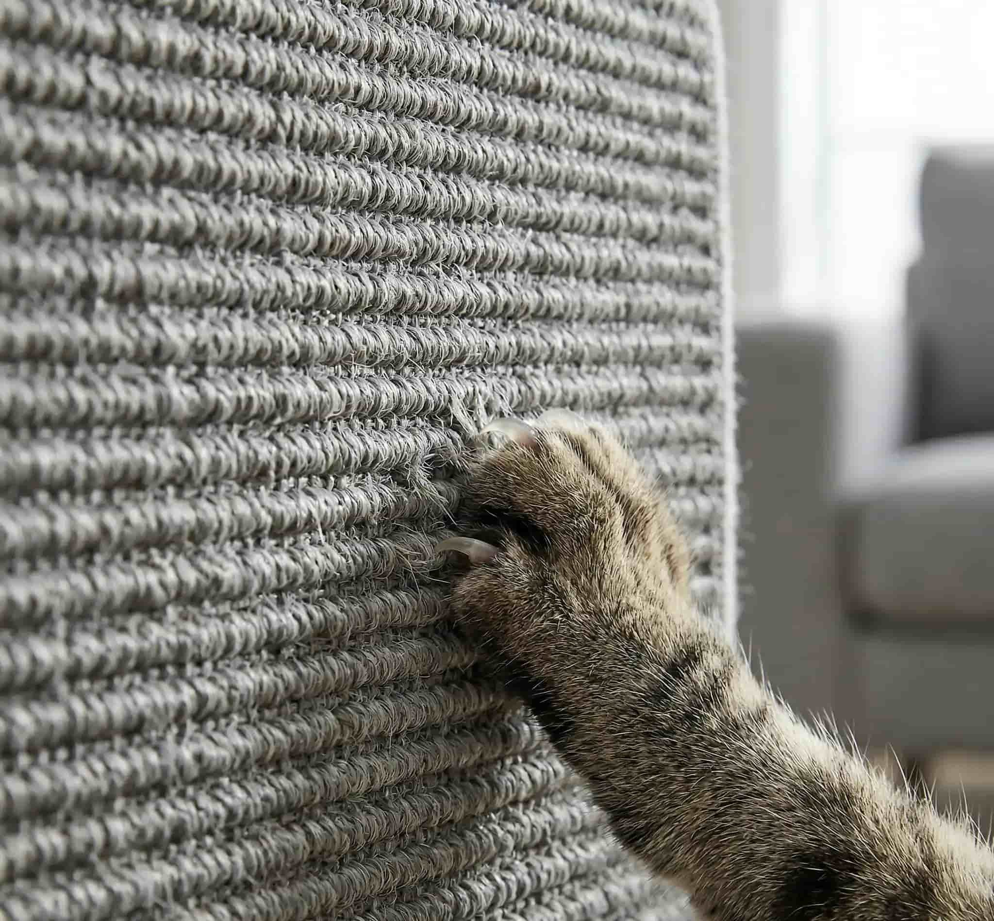 Kendinden Yapışkanlı Gri Sisal Kedi Tırmalama Matı Koltuk & Mobilya Koruyucu - Görsel 4
