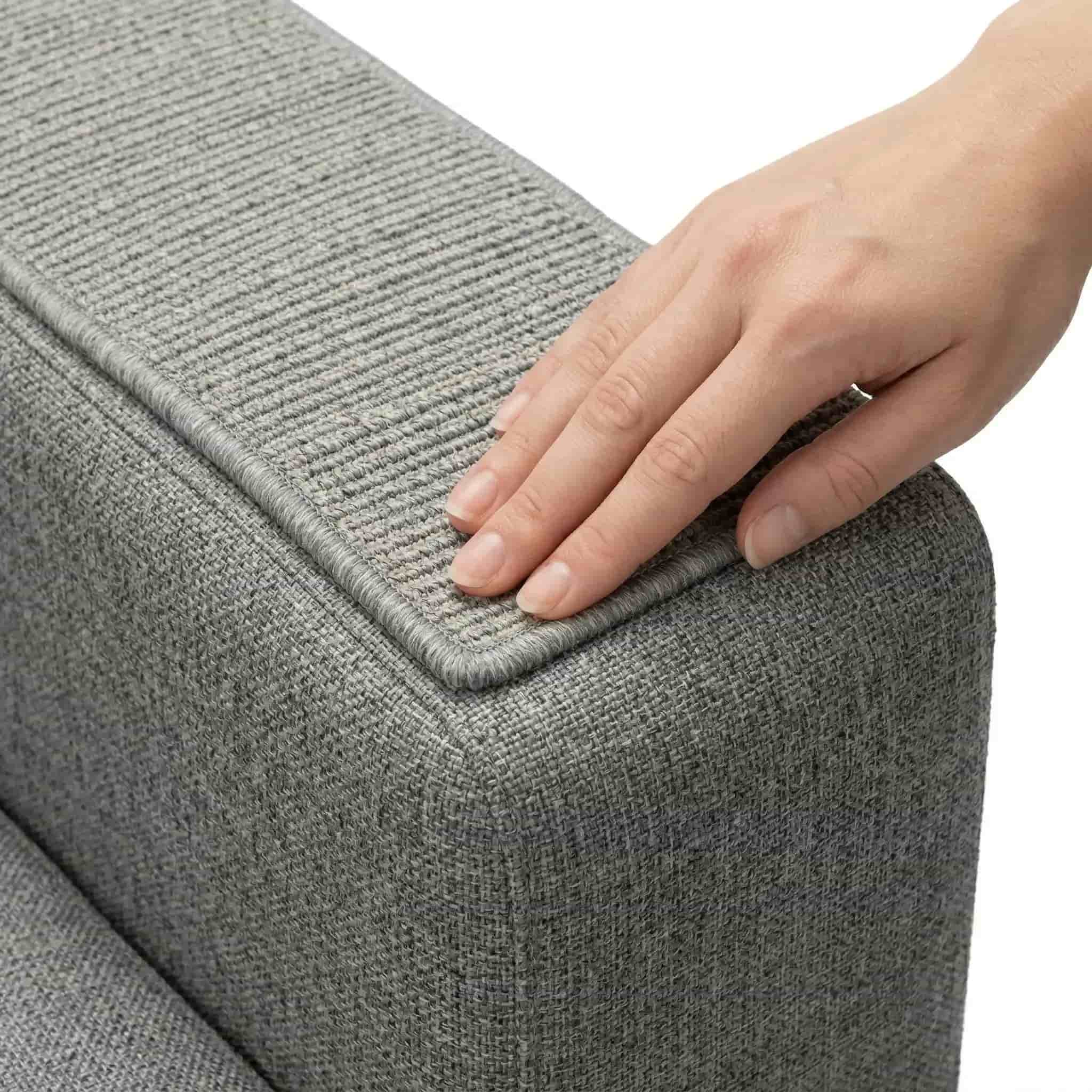 Kendinden Yapışkanlı Gri Sisal Kedi Tırmalama Matı Koltuk & Mobilya Koruyucu - Görsel 3