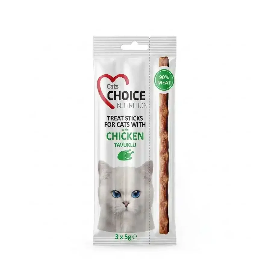 Tavuklu kedi ödülü – Cats Choice Nutrition 3x5 gr ödül çubuğu