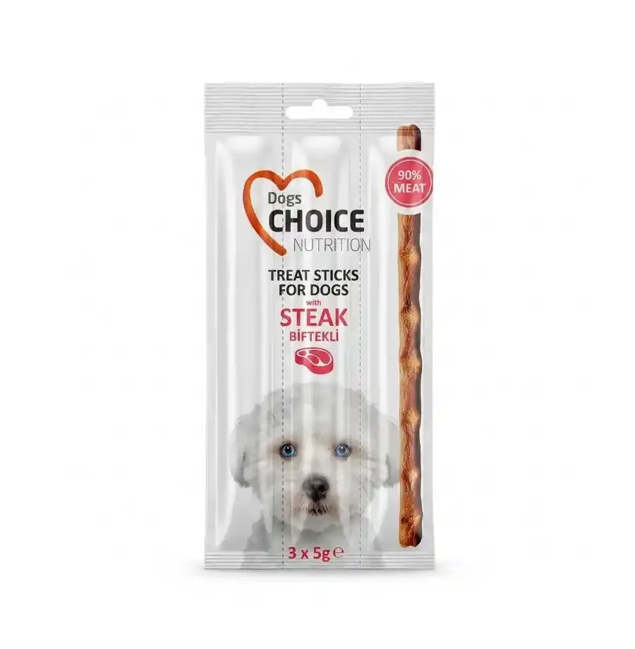 Biftekli köpek ödülü – Dogs Choice Nutrition 3x5 gr ödül çubuğu