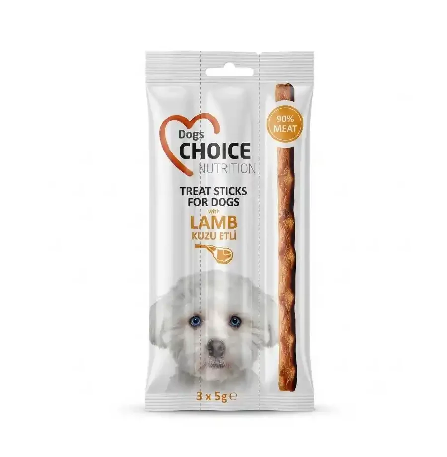 Kuzu etli köpek ödülü – Dogs Choice Nutrition 3x5 gr ödül çubuğu